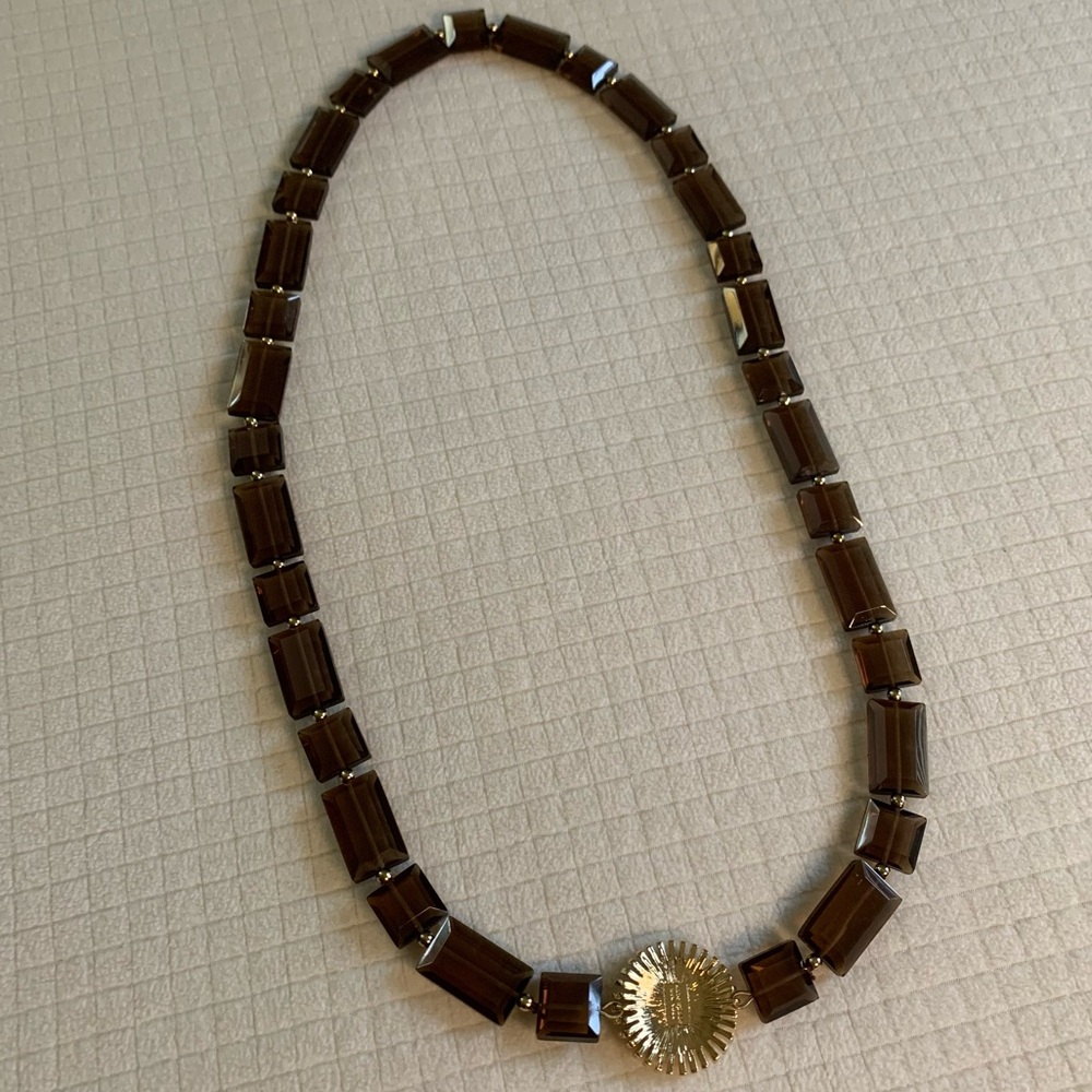 Kate Spade faceted smoky acrylic long necklace - Picture 11 of 13